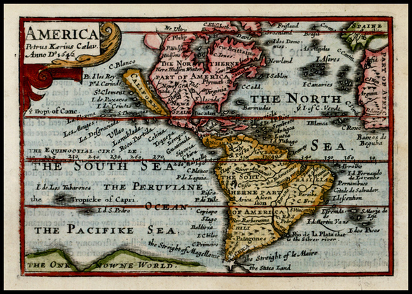 50-South America and America Map By John Speed