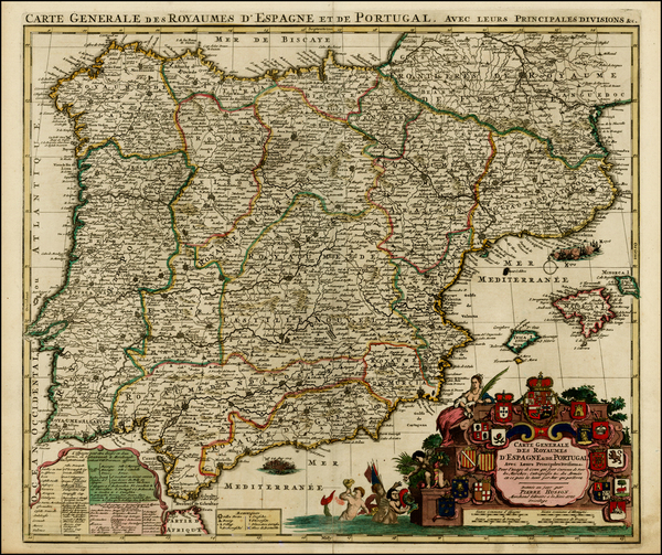 98-Spain and Portugal Map By Pierre Husson