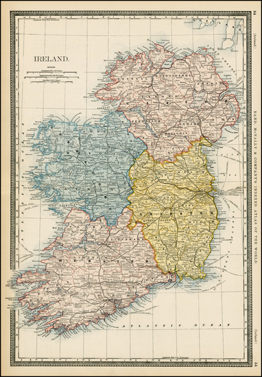 86-Ireland Map By William Rand  &  Andrew McNally