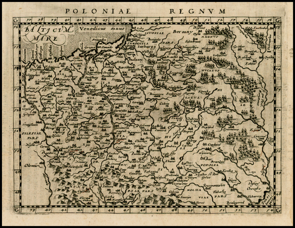 45-Poland Map By Giovanni Antonio Magini