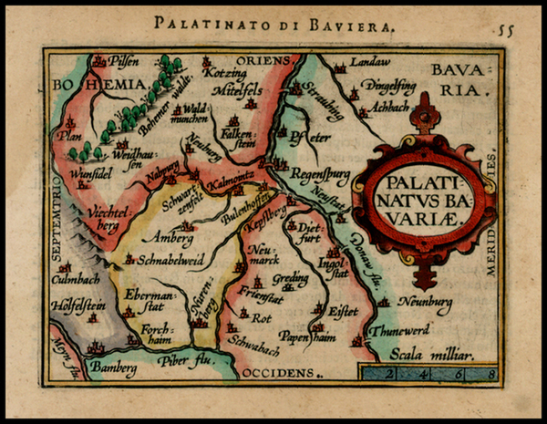 35-Germany Map By Abraham Ortelius / Johannes Baptista Vrients