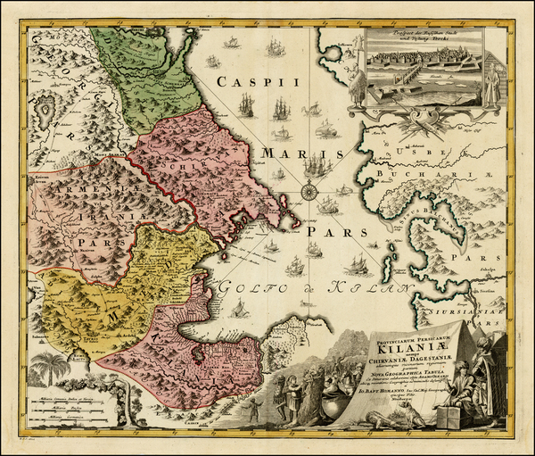 16-Russia, Central Asia & Caucasus and Russia in Asia Map By Johann Baptist Homann