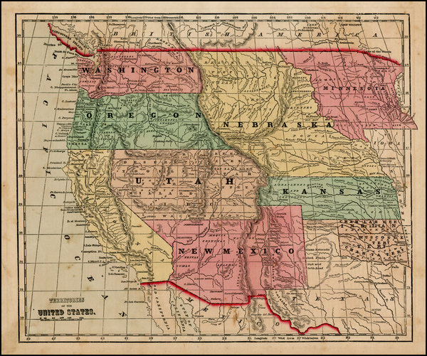 100-Texas, Plains, Southwest, Rocky Mountains and California Map By Sidney Morse