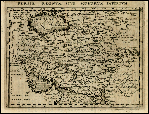 13-Central Asia & Caucasus and Middle East Map By Giovanni Antonio Magini