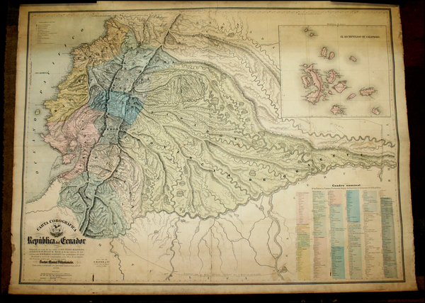 73-South America Map By Ferdinand Mayer & Co. / Manuel Villavicencio