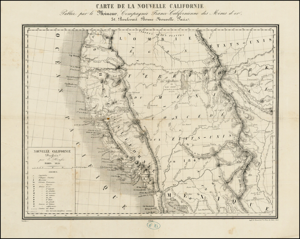 19-California Map By E. Housse