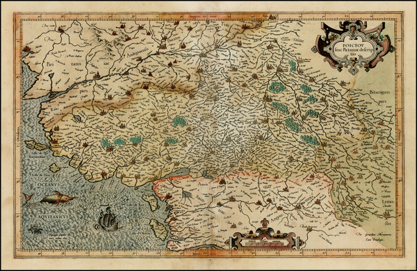 6-France Map By  Gerard Mercator