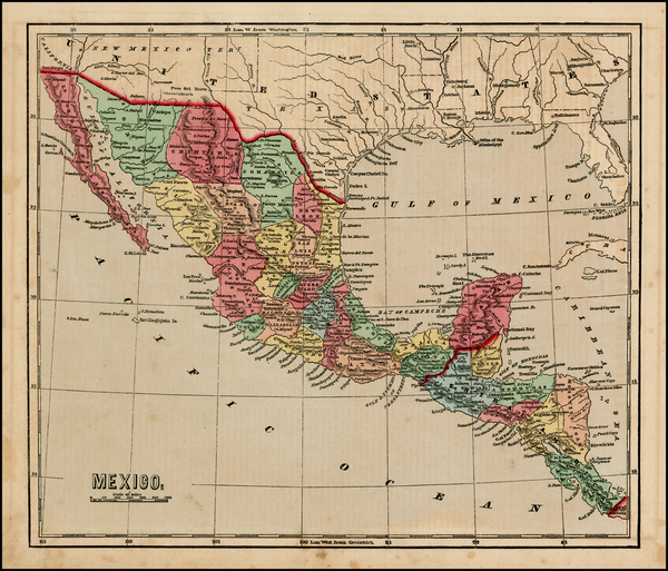 86-Texas, Southwest and Mexico Map By Charles Morse