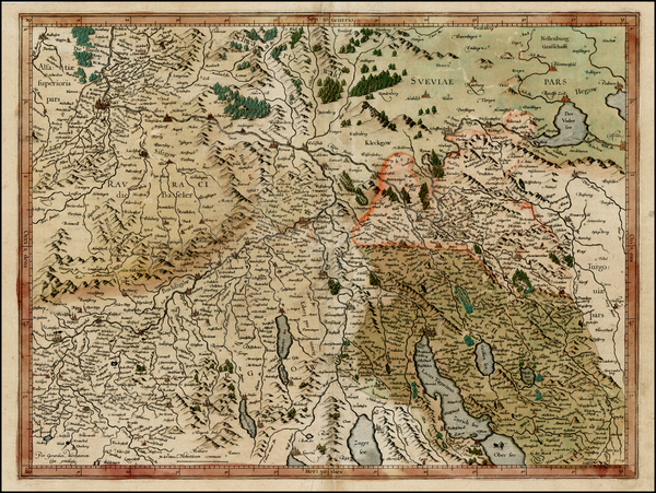 64-Switzerland Map By  Gerard Mercator