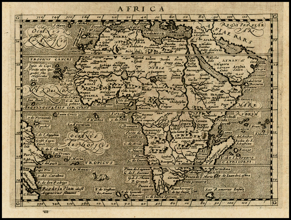 78-Africa and Africa Map By Giovanni Antonio Magini