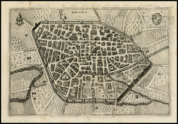 39-Italy Map By Pietro Bertelli