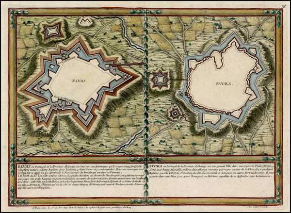 86-Portugal Map By Nicolas de Fer