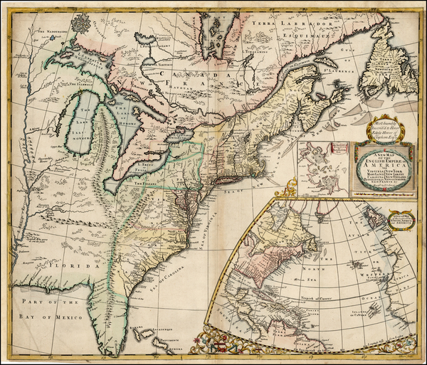 98-United States, New England, Mid-Atlantic and Southeast Map By John Senex