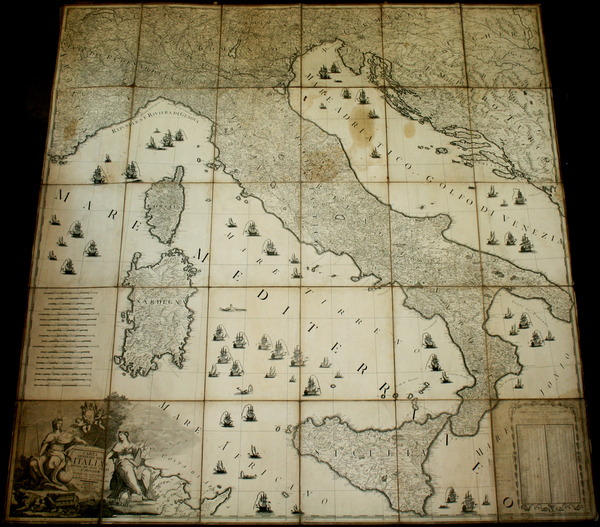 59-Italy Map By Giovanni Maria Cassini