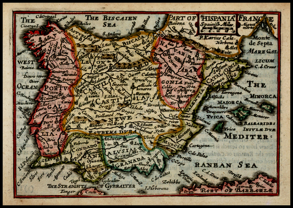 48-Spain and Portugal Map By John Speed