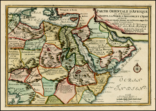 53-Middle East, Egypt, North Africa, West Africa and African Islands, including Madagascar Map By 