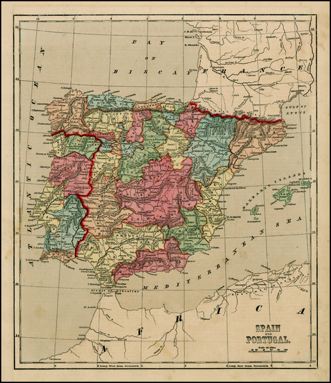 28-Spain and Portugal Map By Charles Morse