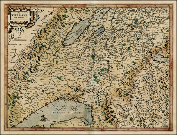 77-Switzerland Map By  Gerard Mercator