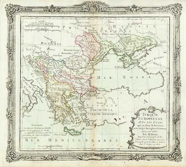 40-Europe, Russia, Balkans, Turkey and Greece Map By Louis Brion de la Tour