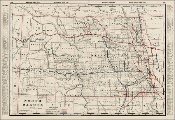 90-Plains Map By George F. Cram