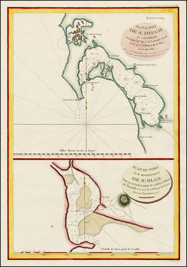 95-Mexico and California Map By Jean Francois Galaup de La Perouse