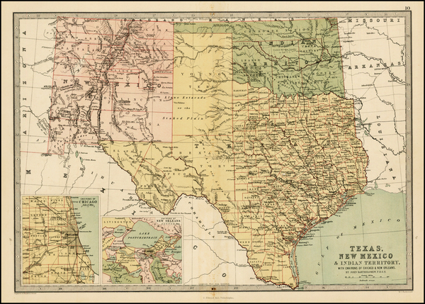 77-Texas, Plains and Southwest Map By T. Ellwood Zell