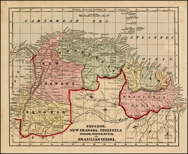 13-South America and Brazil Map By Charles Morse