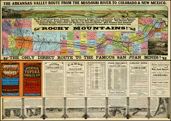 78-Midwest, Plains and Rocky Mountains Map By Woodward & Tiernan Printing Company