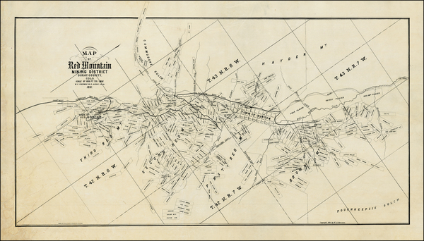 9-Rocky Mountains Map By W. A. Sherman