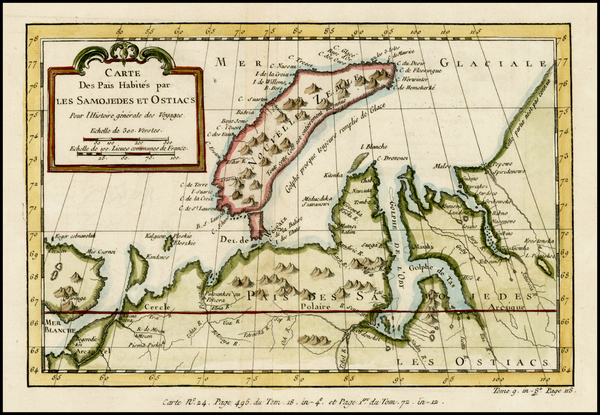 46-Polar Maps and Russia Map By Jacques Nicolas Bellin