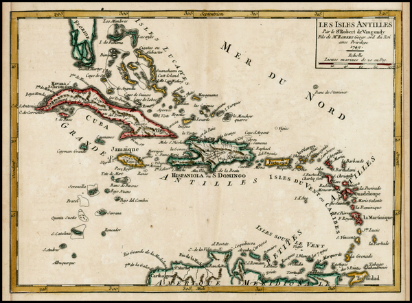 39-Mexico Map By Gilles Robert de Vaugondy