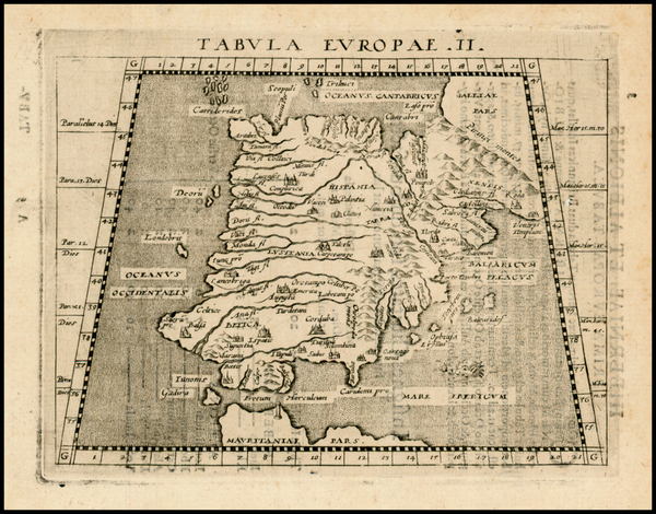 19-Spain and Portugal Map By Giovanni Antonio Magini