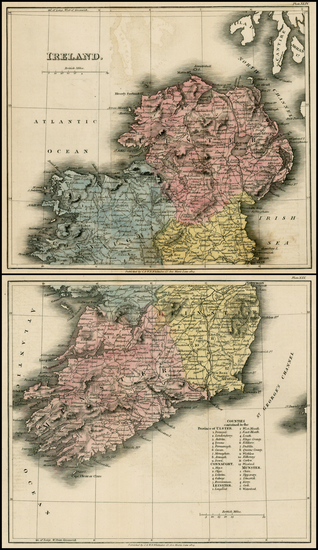 65-Ireland Map By G & W.B. Whittaker