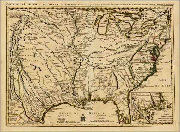 44-South, Southeast, Midwest and Southwest Map By Johannes Covens  &  Cornelis Mortier