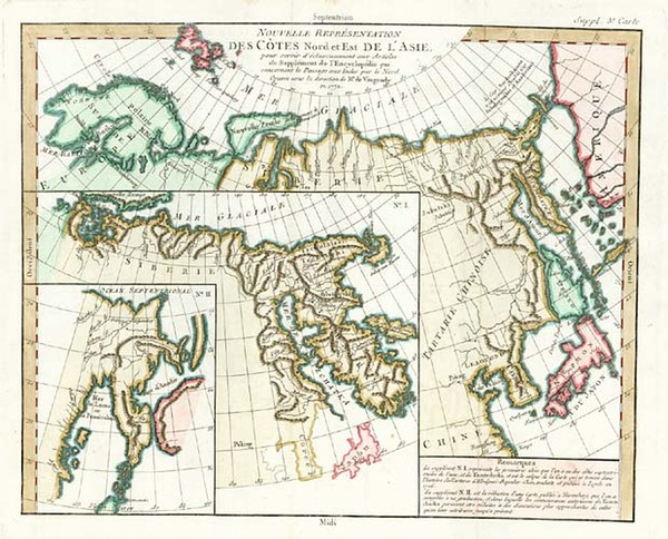 56-World, Polar Maps, Asia, China, Japan and Russia in Asia Map By Denis Diderot / Didier Robert d