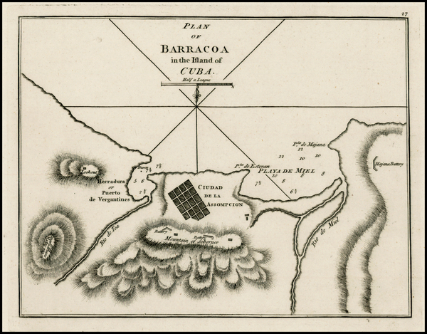 97-Cuba Map By Sayer & Bennett