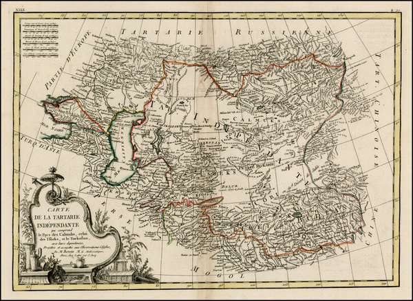 39-India, Central Asia & Caucasus and Russia in Asia Map By Rigobert Bonne