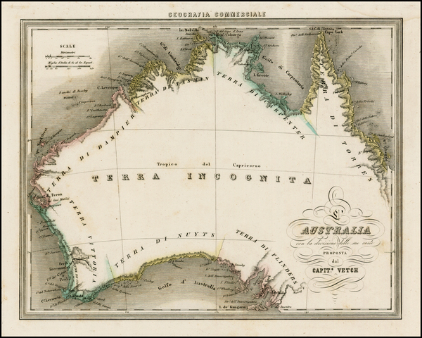 46-Australia Map By Francesco Marmocchi