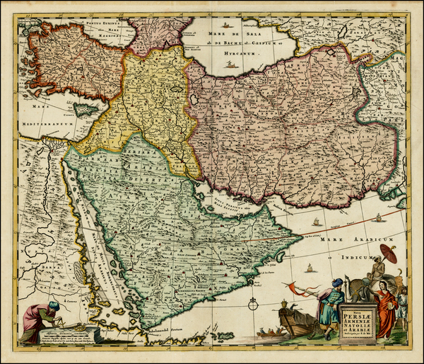68-Turkey, Central Asia & Caucasus, Middle East and Balearic Islands Map By Frederick De Wit