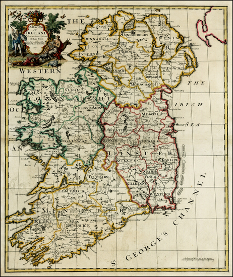 71-Ireland Map By John Senex