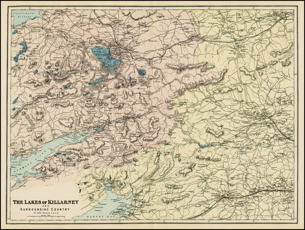 48-Ireland Map By Edward Weller / Weekly Dispatch