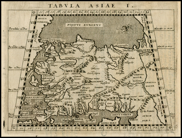 42-Turkey & Asia Minor Map By Giovanni Antonio Magini