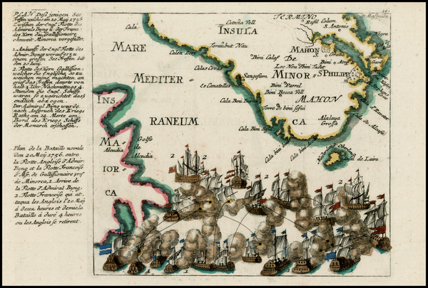 60-Spain and Balearic Islands Map By Christian Friedrich von der Heiden