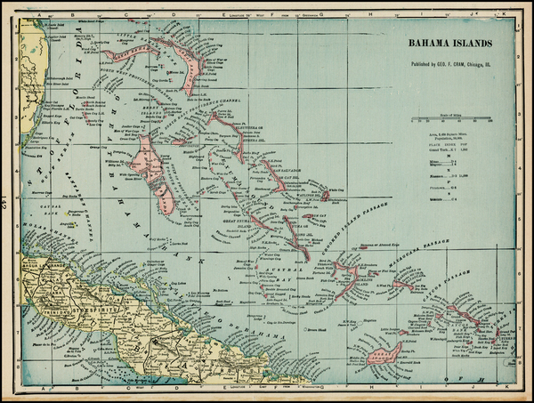 30-Caribbean Map By George F. Cram