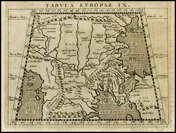 73-Balkans and Turkey Map By Giovanni Antonio Magini