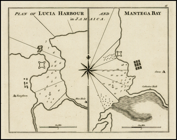 19-Caribbean and Jamaica Map By Sayer & Bennett