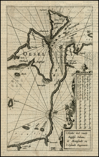 99-Baltic Countries Map By Willem Janszoon Blaeu