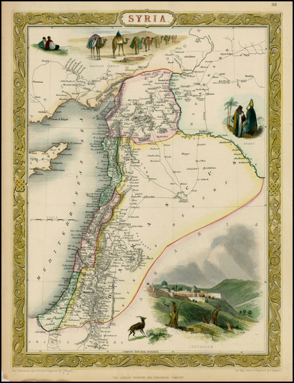 17-Middle East and Holy Land Map By John Tallis