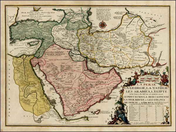 20-Central Asia & Caucasus, Middle East, Turkey & Asia Minor and Egypt Map By Nicolas de F