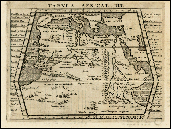 66-Africa and North Africa Map By Giovanni Antonio Magini